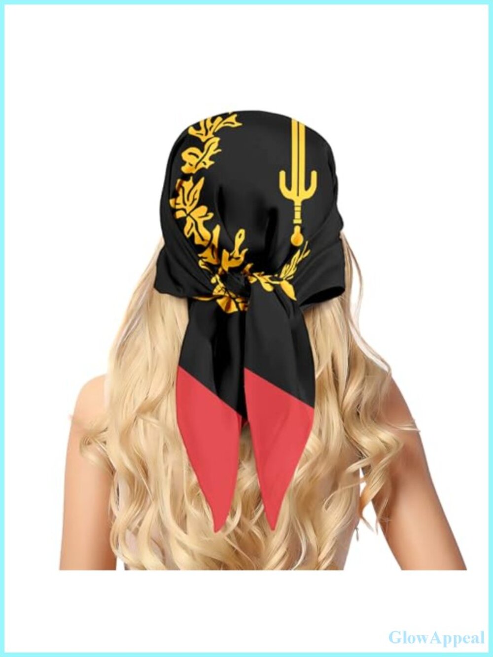 27.5" Square Silk Scarf Head Wrap for Women Neckerchief Bandana